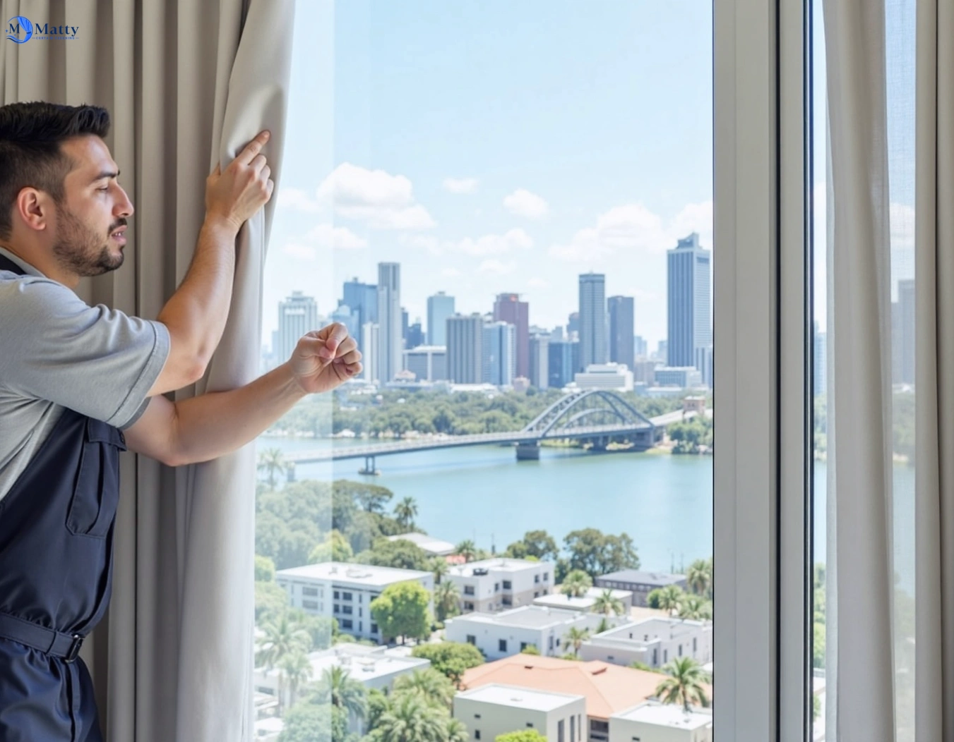 Professional curtain steam cleaning service cecil-hills-nsw QLD by Matty Curtain Cleaning