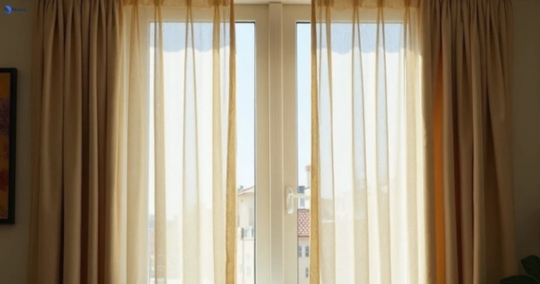 Dull dusty drapes in cecil-hills-nsw before professional cleaning